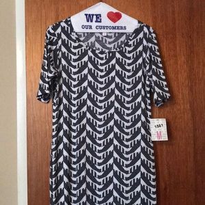 Lularoe grey and white dress